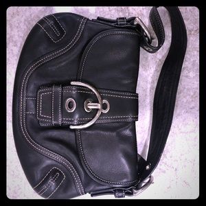 Black Coach Shoulder Purse